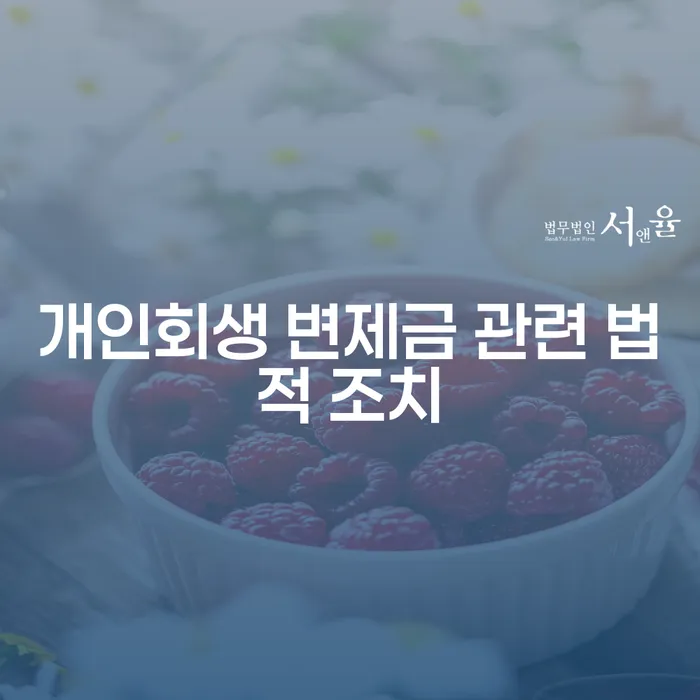 개인회생 변제금 관련 법적 조치란 무엇인가요?