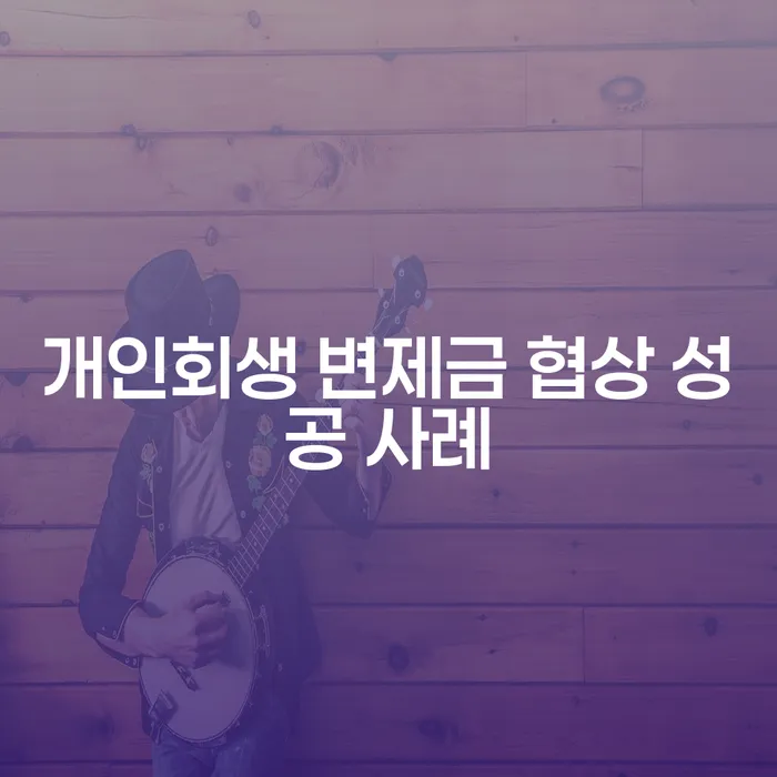 개인회생 변제금 협상 성공 사례, 당신도 가능할까요?