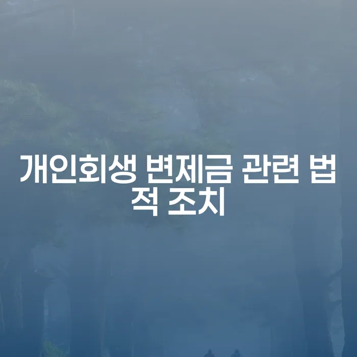 개인회생 변제금 관련 법적 조치, 당신에게 필요한 해답일까요?