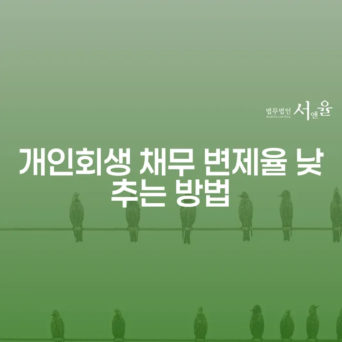 개인회생 채무 변제율 낮추는 방법은 무엇인가요?
